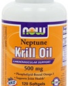 NOW Foods Neptune Krill Oil 500mg, 120 Softgels,