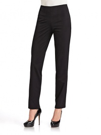 THE LOOKFlat-front style Waist darts, front and back Side zipper Tapered legsTHE FITRise, about 9 Inseam, about 31THE MATERIAL53% nylon/38% cotton/9% elastaneCARE & ORIGINMachine wash Imported THE LOOKFlat-front style Waist darts, front and back Side zipper Tapered legsTHE FITRise, about 9 Inseam, about 31THE MATERIAL53% nylon/38% cotton/9% elastaneCARE & ORIGINMachine wash Imported