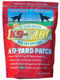K9 Yard Patch- Super Fast Grass Repair 250SF of lawn!! Dog Urine, Salt, Disease, Heavy Traffic, or Just Plain Neglect. K9 Yard Patch- Super Fast Grass Repair 250SF of lawn!! Dog Urine, Salt, Disease, Heavy Traffic, or Just Plain Neglect.