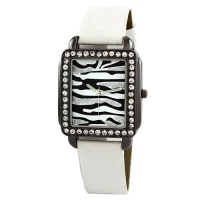 Golden Classic Women's 2217_white Safari Dame Rectangle Rhinestone Leather Watch Golden Classic Women's 2217_white Safari Dame Rectangle Rhinestone Leather Watch