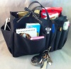 Jolie Large Black Polyester Handbag Organizer Tote Travel Cosmetic Make-Up Bag Insert Dimensions: L 9.5x H 7x W 4.5