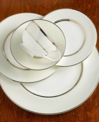 Set the table with elegance. A slightly textured pearlescent and platinum border melds with creamy white bone china to bring grace and style to any decor. Covered sugar bowl not shown. (Clearance) Set the table with elegance. A slightly textured pearlescent and platinum border melds with creamy white bone china to bring grace and style to any decor. Covered sugar bowl not shown. (Clearance)