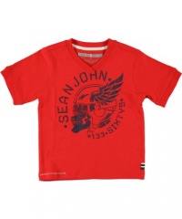 Sean John Stunt Skeleton V-Neck T-Shirt (Sizes 2T - 4T) - red, 2t Sean John Stunt Skeleton V-Neck T-Shirt (Sizes 2T - 4T) - red, 2t