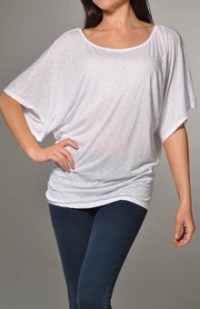 Michael Stars Dolman Relax Top, White (One Size)