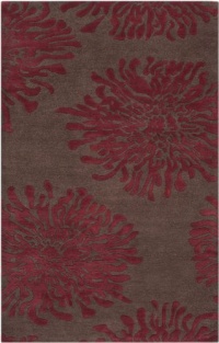 Area Rug 8x8 Round Contemporary Chocolate Color - Surya Bombay Rug from RugPal Area Rug 8x8 Round Contemporary Chocolate Color - Surya Bombay Rug from RugPal
