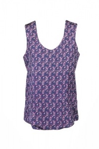 Veronica Beard Womens Printed Shell Sleeveless Silk Top Veronica Beard Womens Printed Shell Sleeveless Silk Top