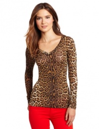 BCBGMAXAZRIA Women's Jan V-Neck Long Sleeve Top BCBGMAXAZRIA Women's Jan V-Neck Long Sleeve Top