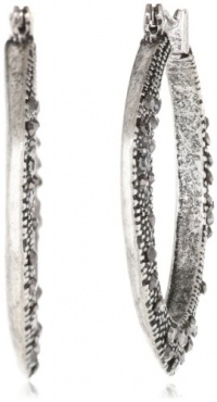Kenneth Cole New York Urban Marcasite Geometric Pave Hoop Earrings Kenneth Cole New York Urban Marcasite Geometric Pave Hoop Earrings