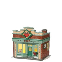 Department 56 Original Snow Village Red Cup Café Lit House Department 56 Original Snow Village Red Cup Café Lit House