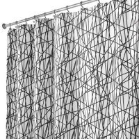 InterDesign Abstract Shower Curtain, Black/White InterDesign Abstract Shower Curtain, Black/White