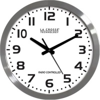 La Crosse Technology WT-3161WH 16-Inch Metal Atomic Analog Clock La Crosse Technology WT-3161WH 16-Inch Metal Atomic Analog Clock