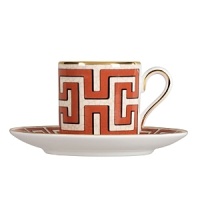 Dynasty, the newest pattern from Wedgwoods Expressive collection is uniquely designed with an archival Chinese Dragon motif and elegant Greek key border. Bone china. Dynasty, the newest pattern from Wedgwoods Expressive collection is uniquely designed with an archival Chinese Dragon motif and elegant Greek key border. Bone china.