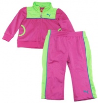 Puma Kids 12-24M Pink Baby-girls Infant Tricot Track Jacket And Pant Set Puma Kids 12-24M Pink Baby-girls Infant Tricot Track Jacket And Pant Set