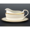 Noritake White Palace 2-Piece Gravy Boat with Tray