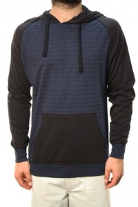 RetroFit Men's Long Sleeve Pullover Hoodie Sweater Striped Blue/Black RetroFit Men's Long Sleeve Pullover Hoodie Sweater Striped Blue/Black