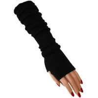 TIGHT FITTING BLACK LONG ARM WARMERS W/THUMB TIGHT FITTING BLACK LONG ARM WARMERS W/THUMB
