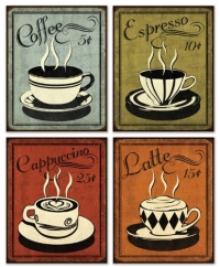 Retro Coffee Set by N. Harbick 8x10 Art Print Poster Retro Coffee Set by N. Harbick 8x10 Art Print Poster