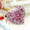 8GB Pink and Clear Crystal Heart Style USB Flash Drive with Necklace