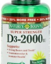 Nature's Bounty Vitamin D-3,   2000 Iu Softgels, 200-Count