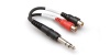 Hosa Cable YPR102 Stereo 1/4 Inch Male to Dual RCA F Y Cable - 6 Inch