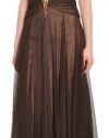 BADGLEY MISCHKA Strapless Silk Long Gown Dress 6