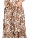 Badgley Mischka Silk Polka Dot Gown Dress