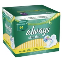 Always Ultra Thin Regular Pads With Wings, Unscented, 96 Count Always Ultra Thin Regular Pads With Wings, Unscented, 96 Count