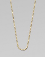 This 18k gold design is the perfect piece to wear with all your favorite pendants, amulets and enhancers. 18k goldLength, about 16 to 18 adjustableLobster clasp closureMade in Italy
