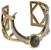 House of Harlow 1960 Open Weave Horn Cuff with Labradorite Stone