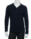 Alfani Red Men's Blue Henley Shirt