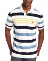 Nautica Men's Big-Tall Multi Stripe Short Sleeve Polo