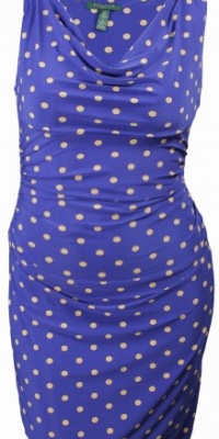 Ralph Lauren Polka Dot Jersey Wrap Dress