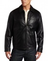 Perry Ellis Men's Lamb Zip Front Open Bottom Jacket