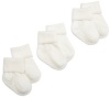 Jefferies Socks Organic Cotton Turn Cuff Sock, 3 Pack, White