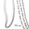 925 Silver Triple Strand Bead Chain 18 , 20 or 24 IN