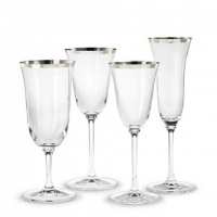 Wedgwood 5-50134-0050 Vera Wang's Classic Platinum Banded Crystal Goblet Stemware Wedgwood 5-50134-0050 Vera Wang's Classic Platinum Banded Crystal Goblet Stemware