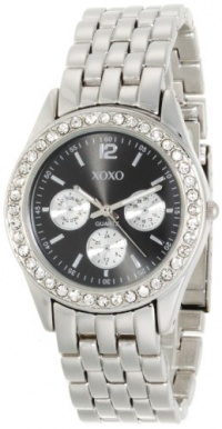 XOXO Women's XO5208 Black Dial Silver-tone Bracelet Watch