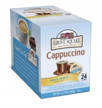 Grove Square Cappuccino, French Vanilla, 24-Count Single Serve Cup for Keurig K-Cup Brewers Grove Square Cappuccino, French Vanilla, 24-Count Single Serve Cup for Keurig K-Cup Brewers