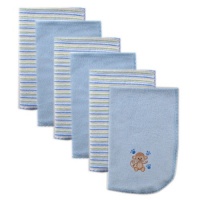Luvable Friends 6 Pack Baby Burp Cloths, Blue Luvable Friends 6 Pack Baby Burp Cloths, Blue