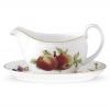 Royal Worcester Evesham Gold Sauce Boat and Stand