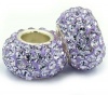 Swarovski Cz Diamond Pure Purple Beads Silver Single Core Fit Pandora, Troll, Biagi, Chamilia, and Many Other