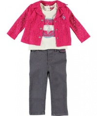 Baby Phat - Baby-Girls Newborn Lace Jacket 3 Piece Set, Dark Wash, 6-9 Months Baby Phat - Baby-Girls Newborn Lace Jacket 3 Piece Set, Dark Wash, 6-9 Months