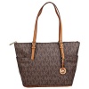 Michael Kors East West Top Zip Tote in Brown