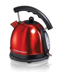 Hamilton Beach 7-1/5-Cup Stainless Steel Electric Kettle, Red Hamilton Beach 7-1/5-Cup Stainless Steel Electric Kettle, Red