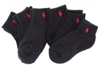 Polo Ralph Lauren boys quarter socks black 6pairs - 4-7 (shoe size 10-13) Polo Ralph Lauren boys quarter socks black 6pairs - 4-7 (shoe size 10-13)