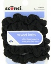 Scunci Effortless Beauty Mini Slinky Black Twisters, 6-Count