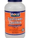 Now Foods Sunflower Lecithin Non GMO, 1200mg, Soft-gels, 200-Count