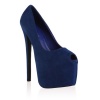 My1stWish Womens Platform Peep Toe Ladies 7 Inch Stiletto Heel Court Pumps Shoes