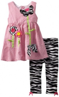 Bonnie Jean Girls 2-6X Fuchsia Flower Applique Legging Set, Pink, 3T Bonnie Jean Girls 2-6X Fuchsia Flower Applique Legging Set, Pink, 3T