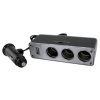 Three-Way Car Cigarette Lighter Socket Splitter w/ USB Port